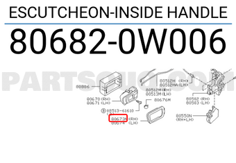 Nissan 806820W006 ESCUTCHEON-INSIDE HANDLE