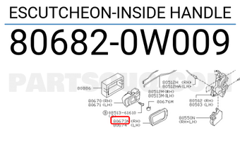 Nissan 806820W009 ESCUTCHEON-INSIDE HANDLE