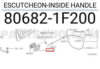 Nissan 806821F200 ESCUTCHEON-INSIDE HANDLE