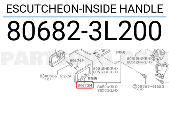 Nissan 806823L200 ESCUTCHEON-INSIDE HANDLE