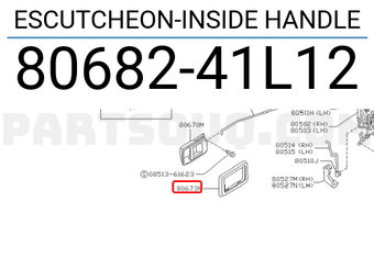 Nissan 8068241L12 ESCUTCHEON-INSIDE HANDLE