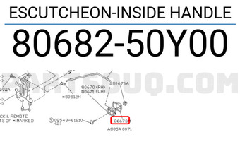 Nissan 8068250Y00 ESCUTCHEON-INSIDE HANDLE