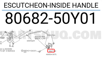 Nissan 8068250Y01 ESCUTCHEON-INSIDE HANDLE