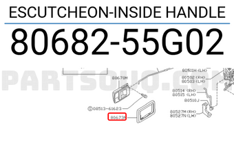 Nissan 8068255G02 ESCUTCHEON-INSIDE HANDLE