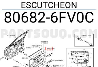 Nissan 806826FV0C ESCUTCHEON