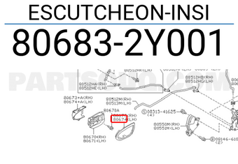 Nissan 806832Y001 ESCUTCHEON-INSI