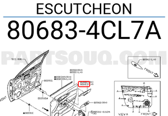 Nissan 806834CL7A ESCUTCHEON