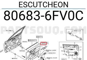 Nissan 806836FV0C ESCUTCHEON