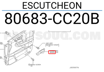 Nissan 80683CC20B ESCUTCHEON