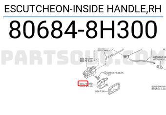 Nissan 806848H300 ESCUTCHEON-INSIDE HANDLE,RH