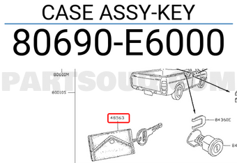 Nissan 80690E6000 CASE ASSY-KEY
