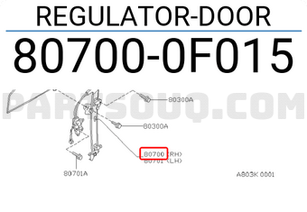 Nissan 807000F015 REGULATOR-DOOR