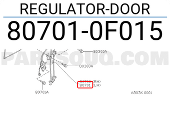 Nissan 807010F015 REGULATOR-DOOR