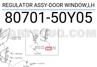 Nissan 8070150Y05 REGULATOR ASSY-DOOR WINDOW,LH