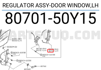 Nissan 8070150Y15 REGULATOR ASSY-DOOR WINDOW,LH