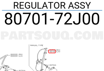 Nissan 8070172J00 REGULATOR ASSY