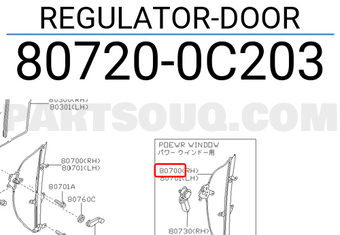 Nissan 807200C203 REGULATOR-DOOR