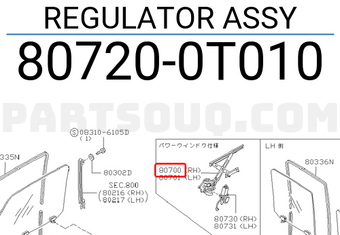 Nissan 807200T010 REGULATOR ASSY