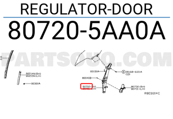 Nissan 807205AA0A REGULATOR-DOOR