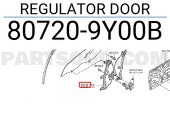 Nissan 807209Y00B REGULATOR DOOR