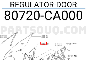 Nissan 80720CA000 REGULATOR-DOOR