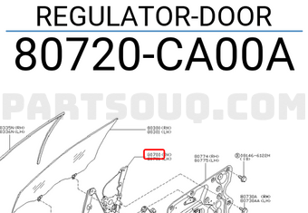 Nissan 80720CA00A REGULATOR-DOOR