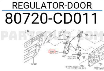 Nissan 80720CD011 REGULATOR-DOOR