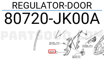 Nissan 80720JK00A REGULATOR-DOOR