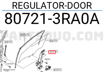 Nissan 807213RA0A REGULATOR-DOOR