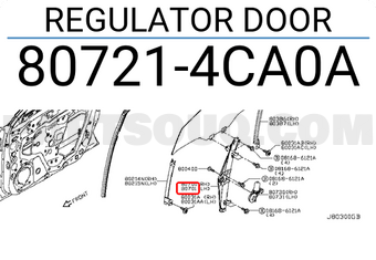 Nissan 807214CA0A REGULATOR DOOR