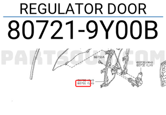 Nissan 807219Y00B REGULATOR DOOR