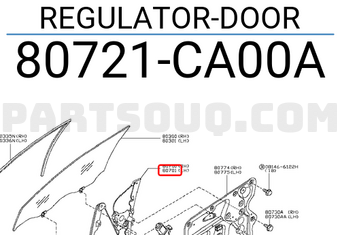 Nissan 80721CA00A REGULATOR-DOOR