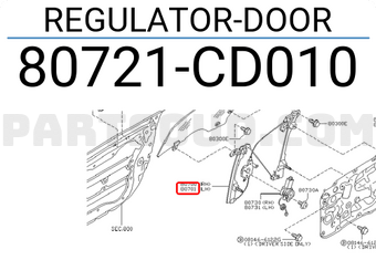 Nissan 80721CD010 REGULATOR-DOOR