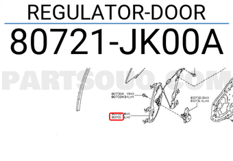 Nissan 80721JK00A REGULATOR-DOOR