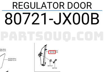 Nissan 80721JX00B REGULATOR DOOR
