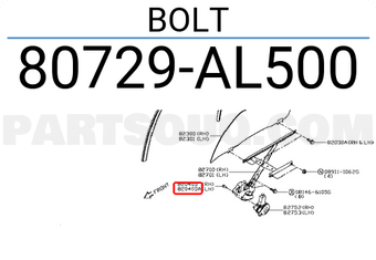 Nissan 80729AL500 BOLT