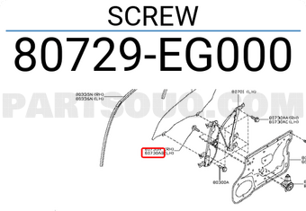 Nissan 80729EG000 SCREW