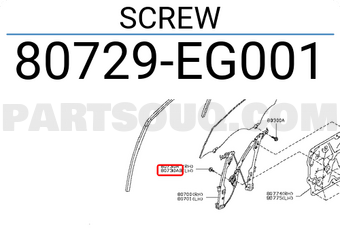 Nissan 80729EG001 SCREW