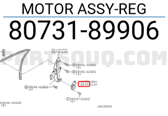Nissan 8073189906 MOTOR ASSY-REG