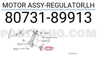 Nissan 8073189913 MOTOR ASSY-REGULATOR,LH