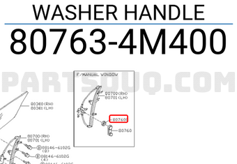 Nissan 807634M400 WASHER HANDLE