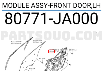 Nissan 80771JA000 MODULE ASSY-FRONT DOOR,LH