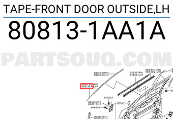 Nissan 808131AA1A TAPE-FRONT DOOR OUTSIDE,LH