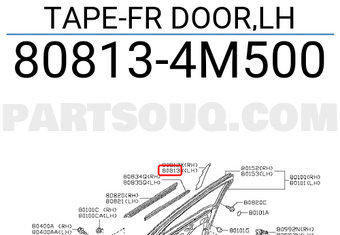 Nissan 808134M500 TAPE-FR DOOR,LH