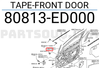 Nissan 80813ED000 TAPE-FRONT DOOR