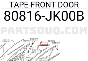 Nissan 80816JK00B TAPE-FRONT DOOR