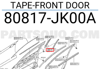 Nissan 80817JK00A TAPE-FRONT DOOR