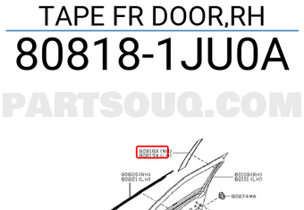 Nissan 808181JU0A TAPE FR DOOR,RH