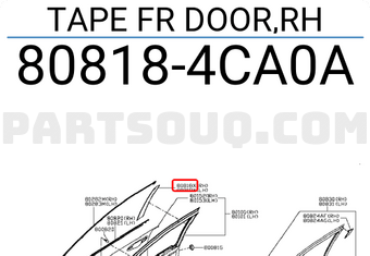 Nissan 808184CA0A TAPE FR DOOR,RH