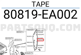 Nissan 80819EA002 TAPE